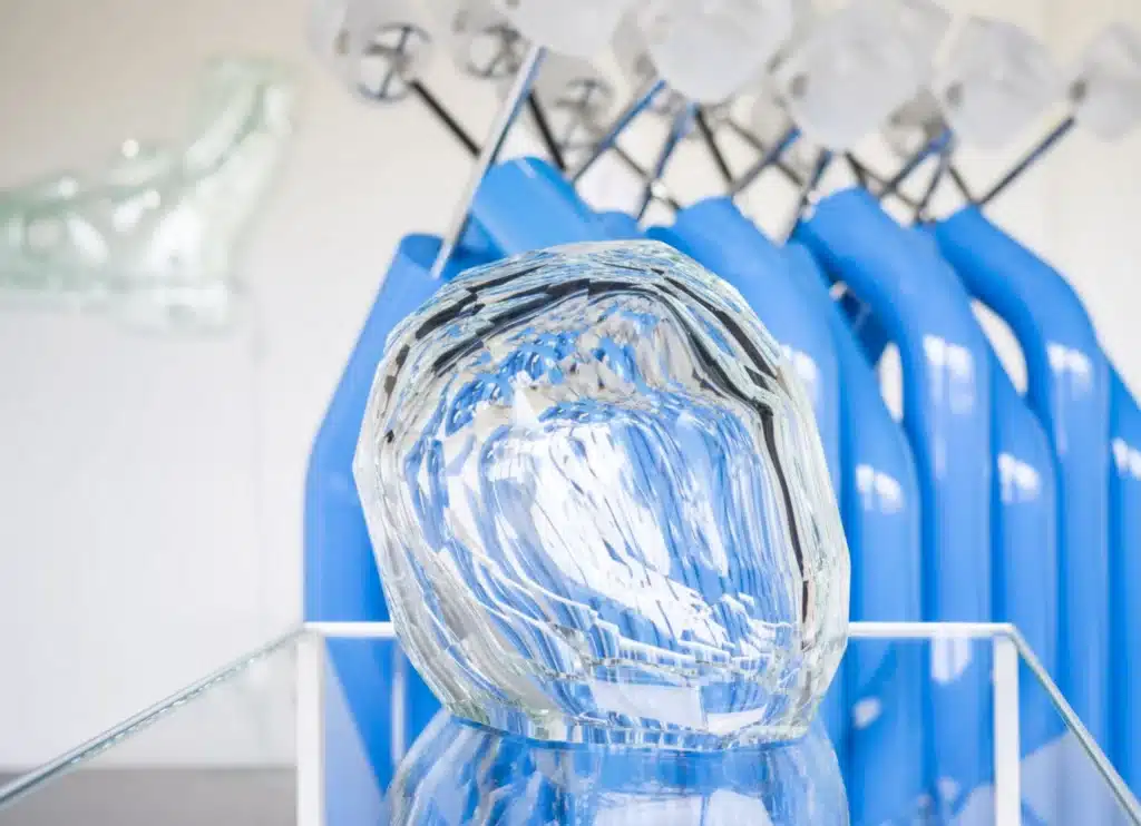 A crystal art object by Houdek Studio on display at Crystal Valley 2025.