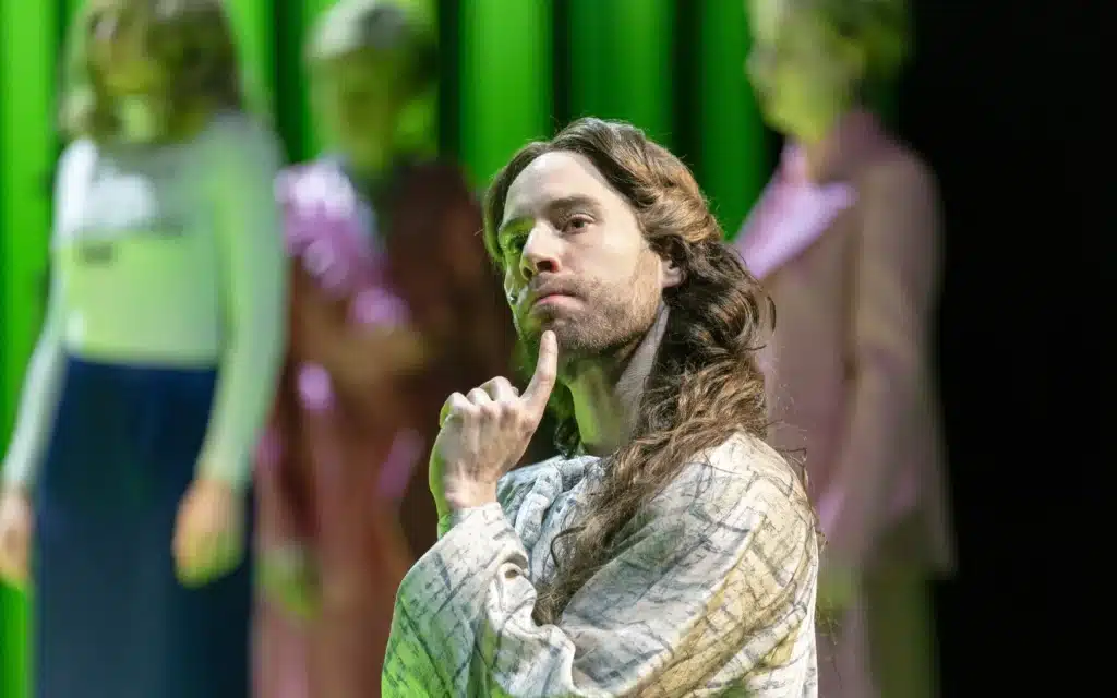 Petr Vančura as Dionysus in the play "Bacchae" at the Estates Theatre in Prague.